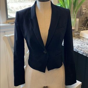 H&M Black Cropped Tuxedo Jacket Sz. 6